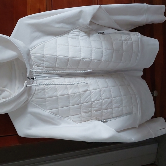 Size Large, Old Navy Active, White hooded sweatshirt. - Picture 2 of 4